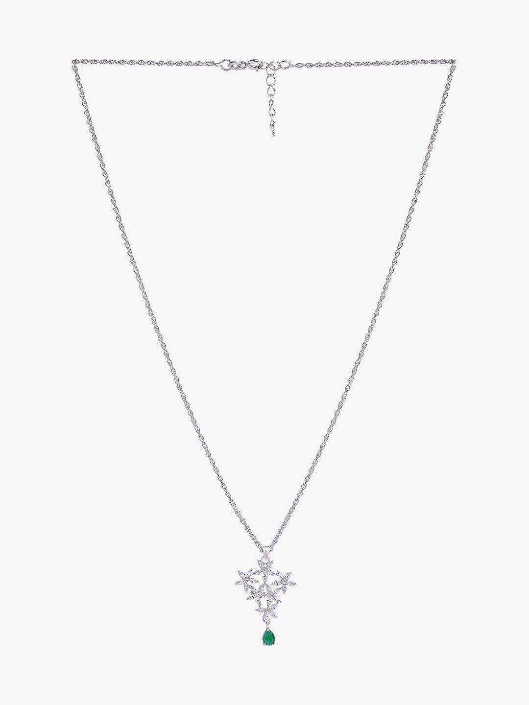 mikoto by fablestreet sterling silver rhodium-plated necklace