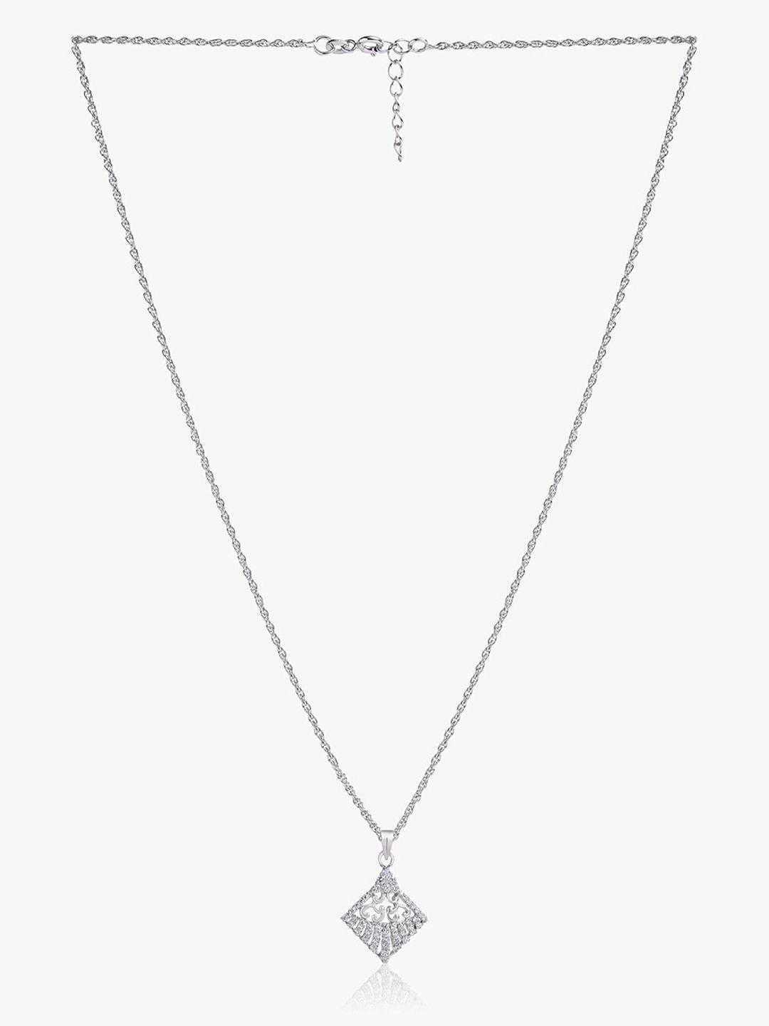 mikoto by fablestreet sterling silver rhodium-plated necklace