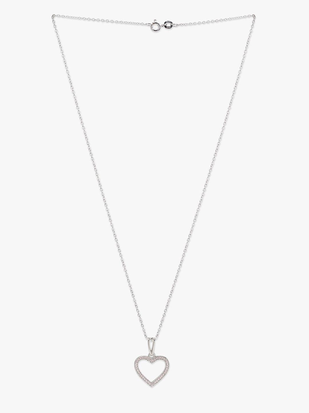 mikoto by fablestreet women white & silver-plated cubic zirconia chain