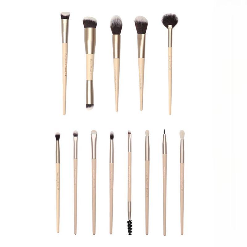 milagro beauty arty eyes & face makeup brush collection (set of 13 )