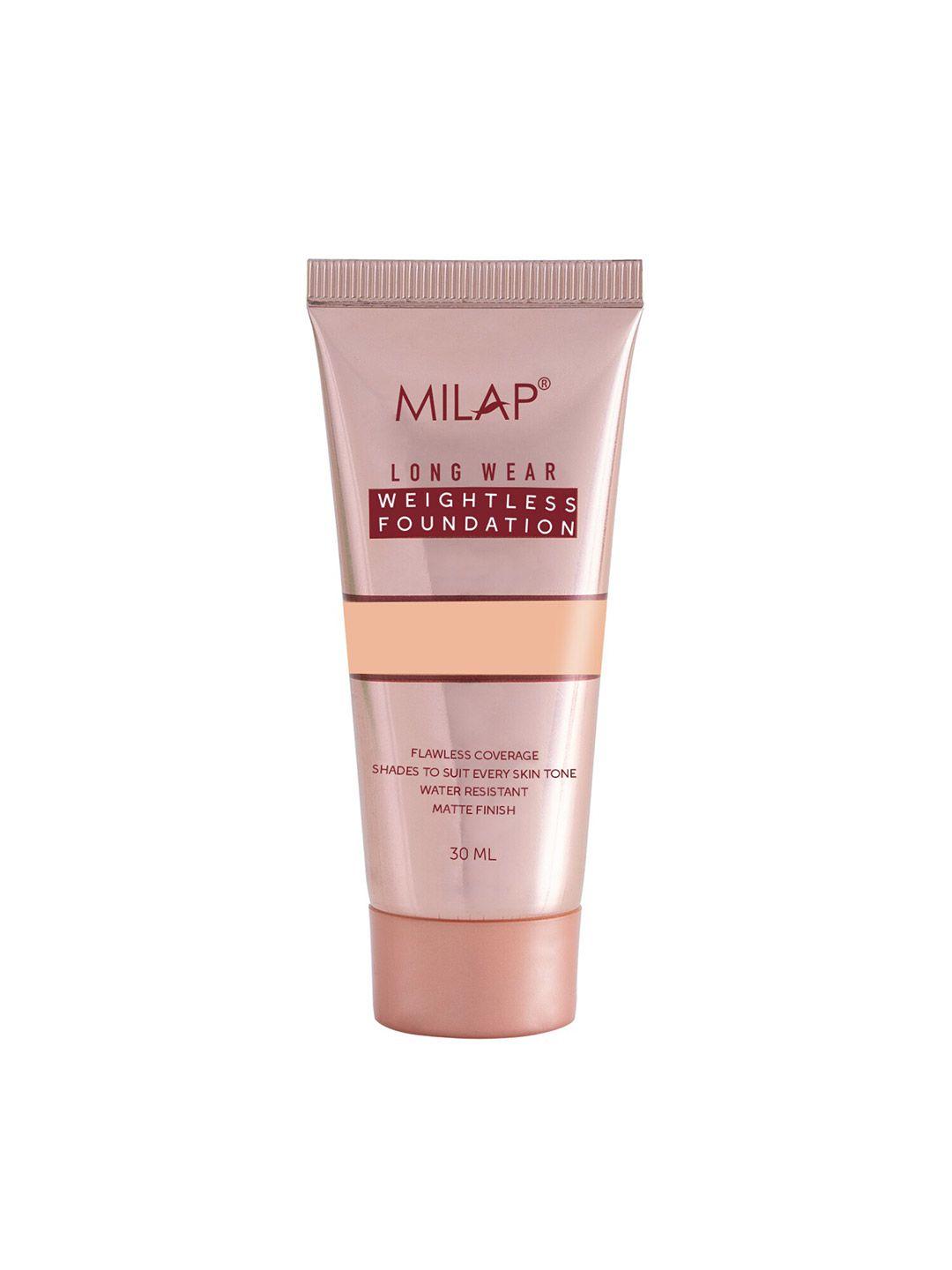 milap  long wear weightless foundation classic ivory - 30ml