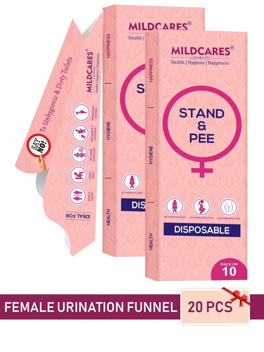 mildcares pink set of 2 disposable stand & pee