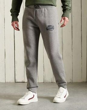 military heathered joggers with drawstring waist