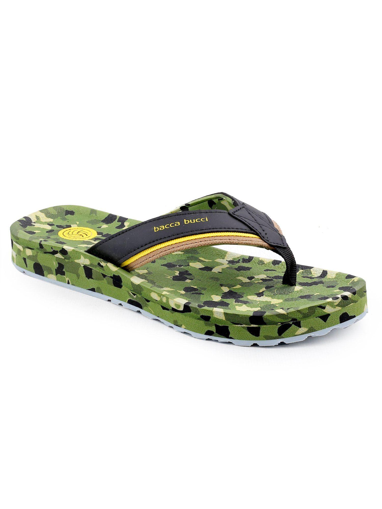 military sports comfort orthotic thong cloud flipflops for men-green