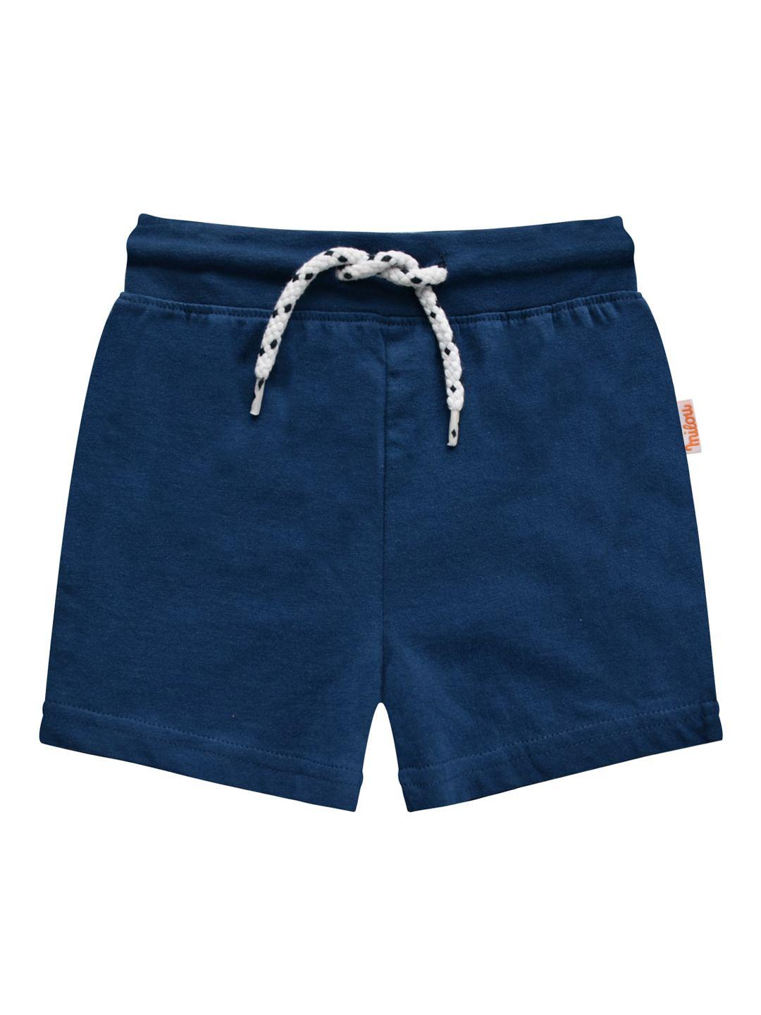 milou boys navy blue regular shorts