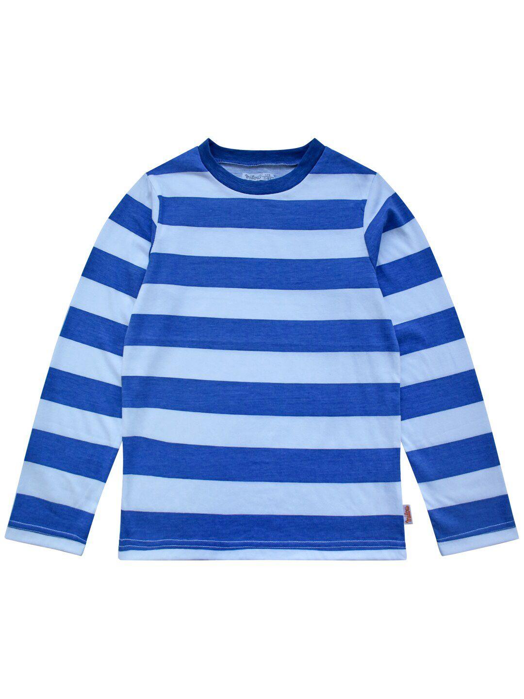 milou boys navy blue striped t-shirt