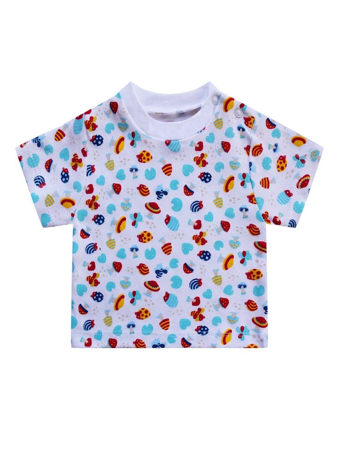 milou boys white & red printed t-shirt