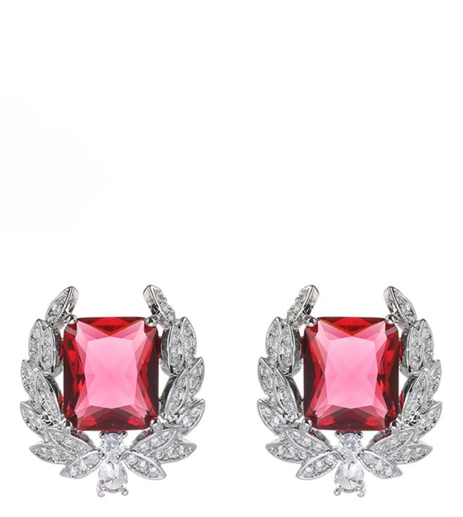 minaki eleganza ruby rose trellis earrings