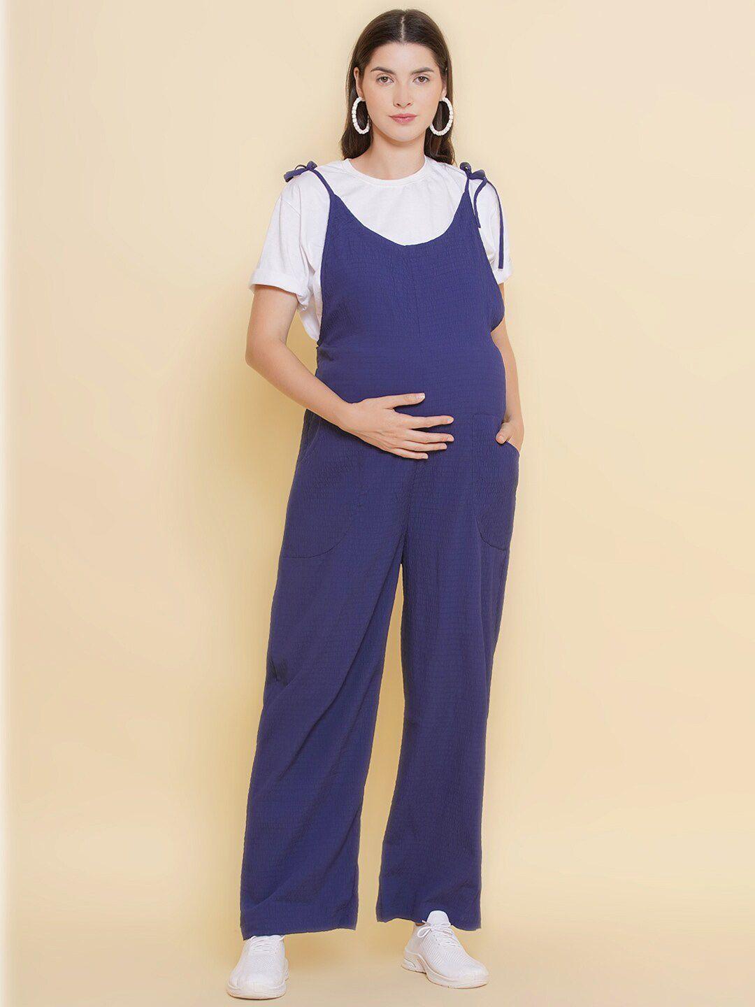 mine4nine blue basic jumpsuit