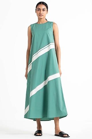 mineral green cotton poplin dress