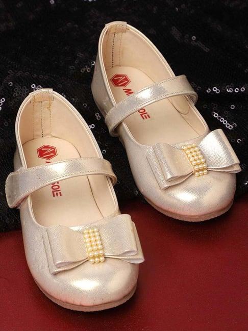 minesole kids golden mary jane shoes