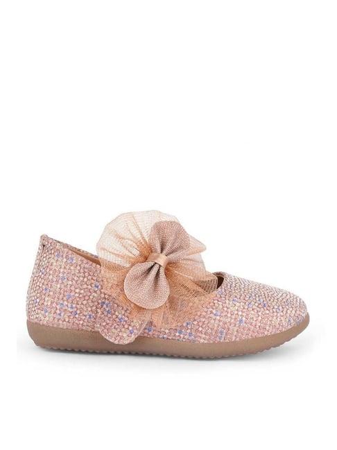 minesole kids rose gold mary jane shoes