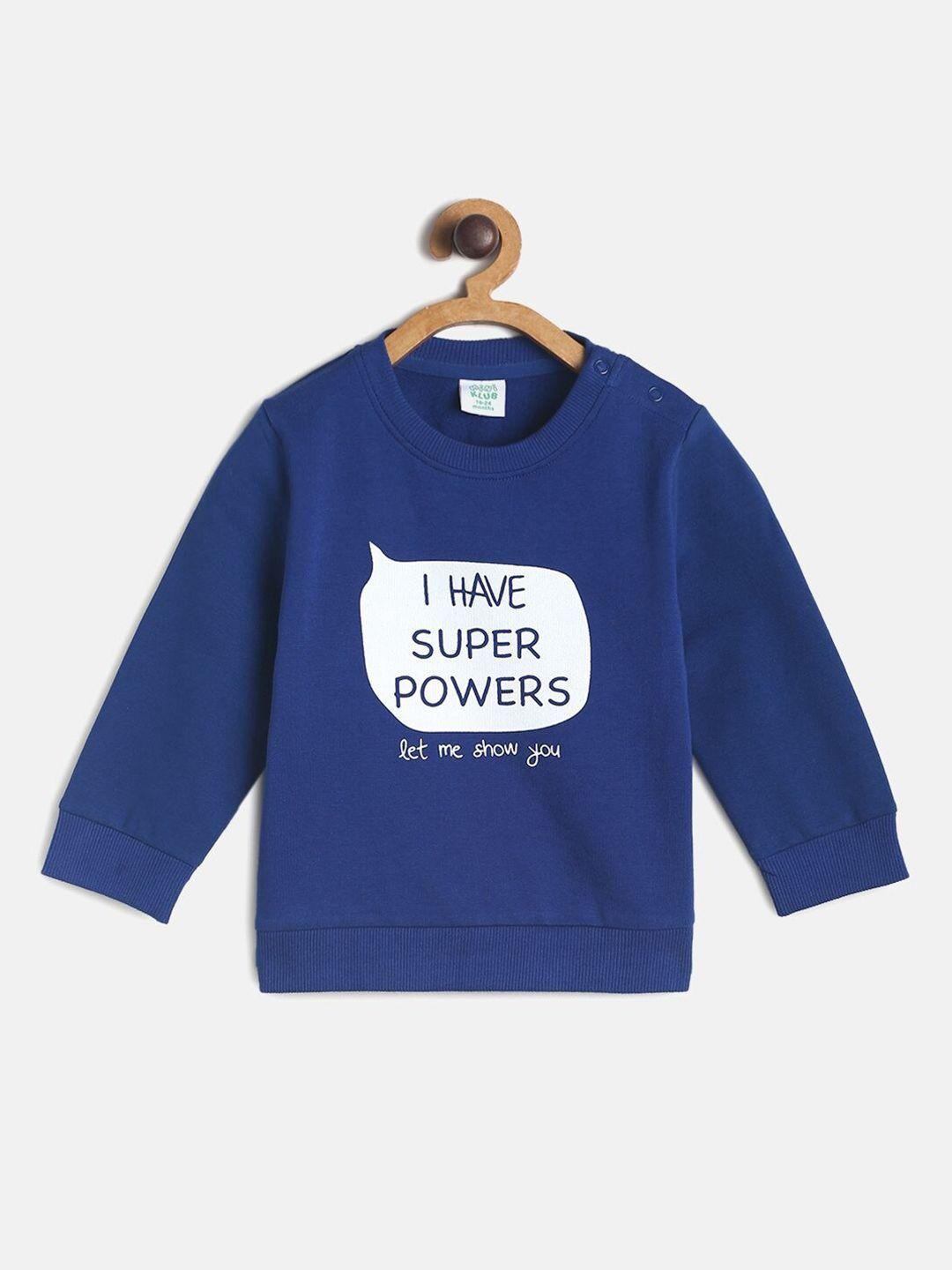 mini klub boys blue printed sweatshirt