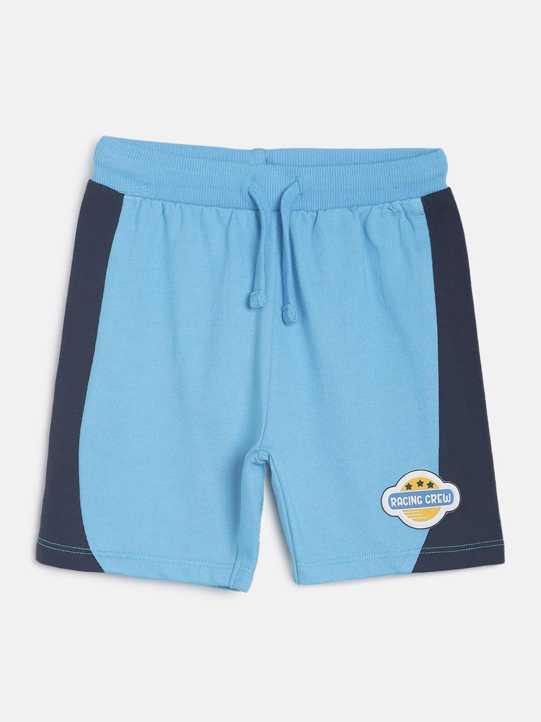 mini klub boys colourblocked pure cotton regular fit shorts