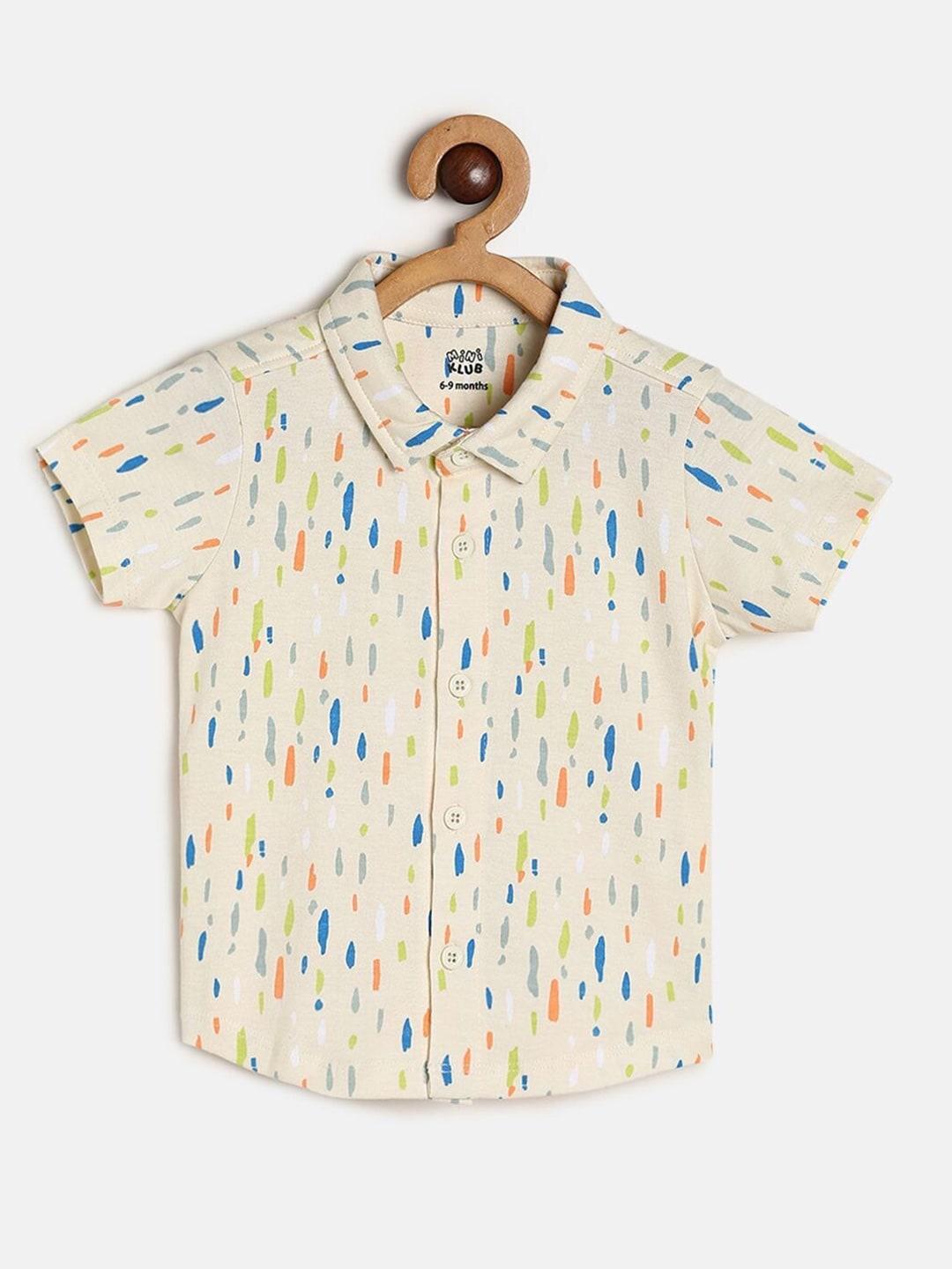 mini klub boys conversational printed casual otton shirt