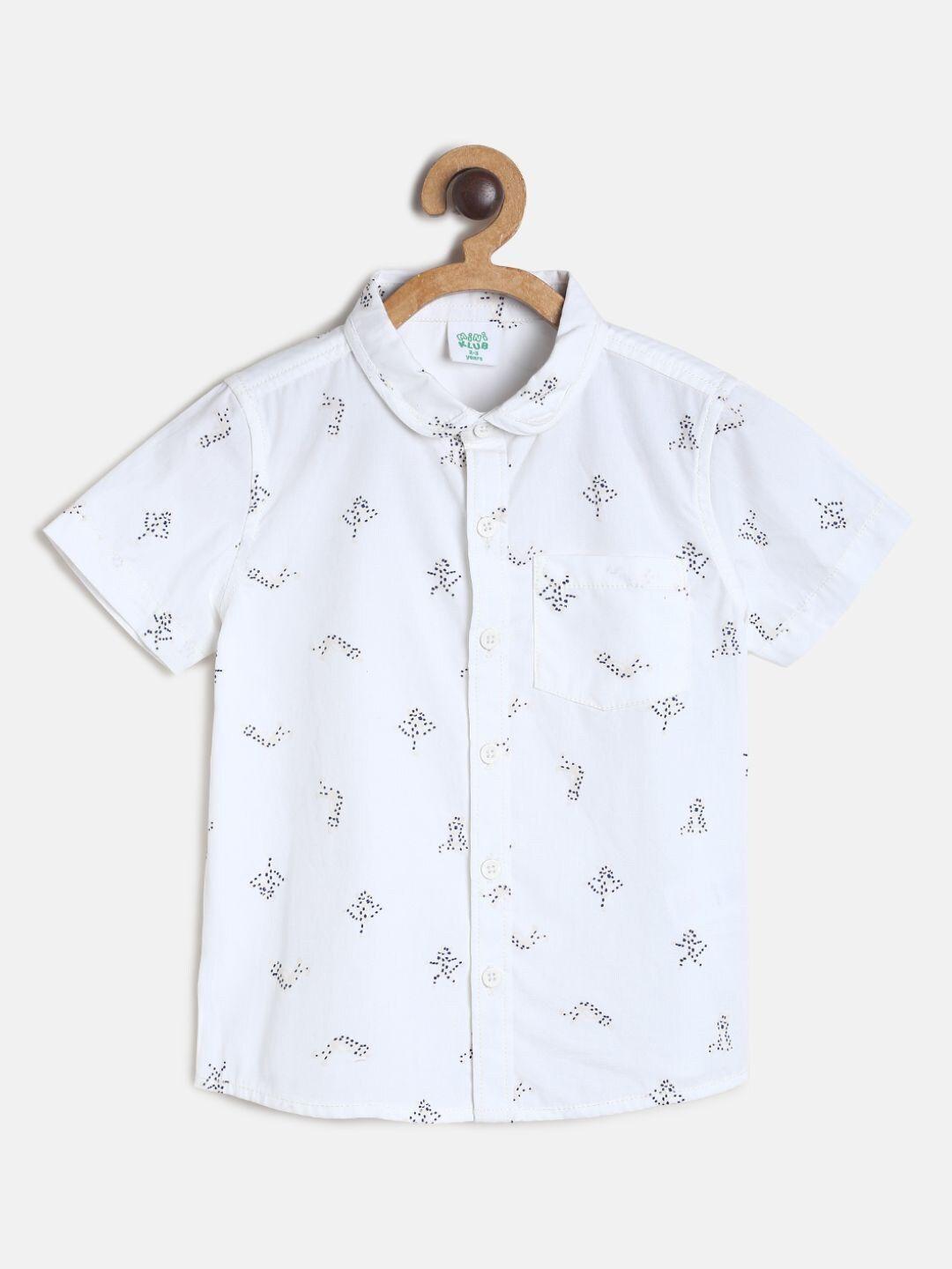 mini klub boys printed cotton casual shirt