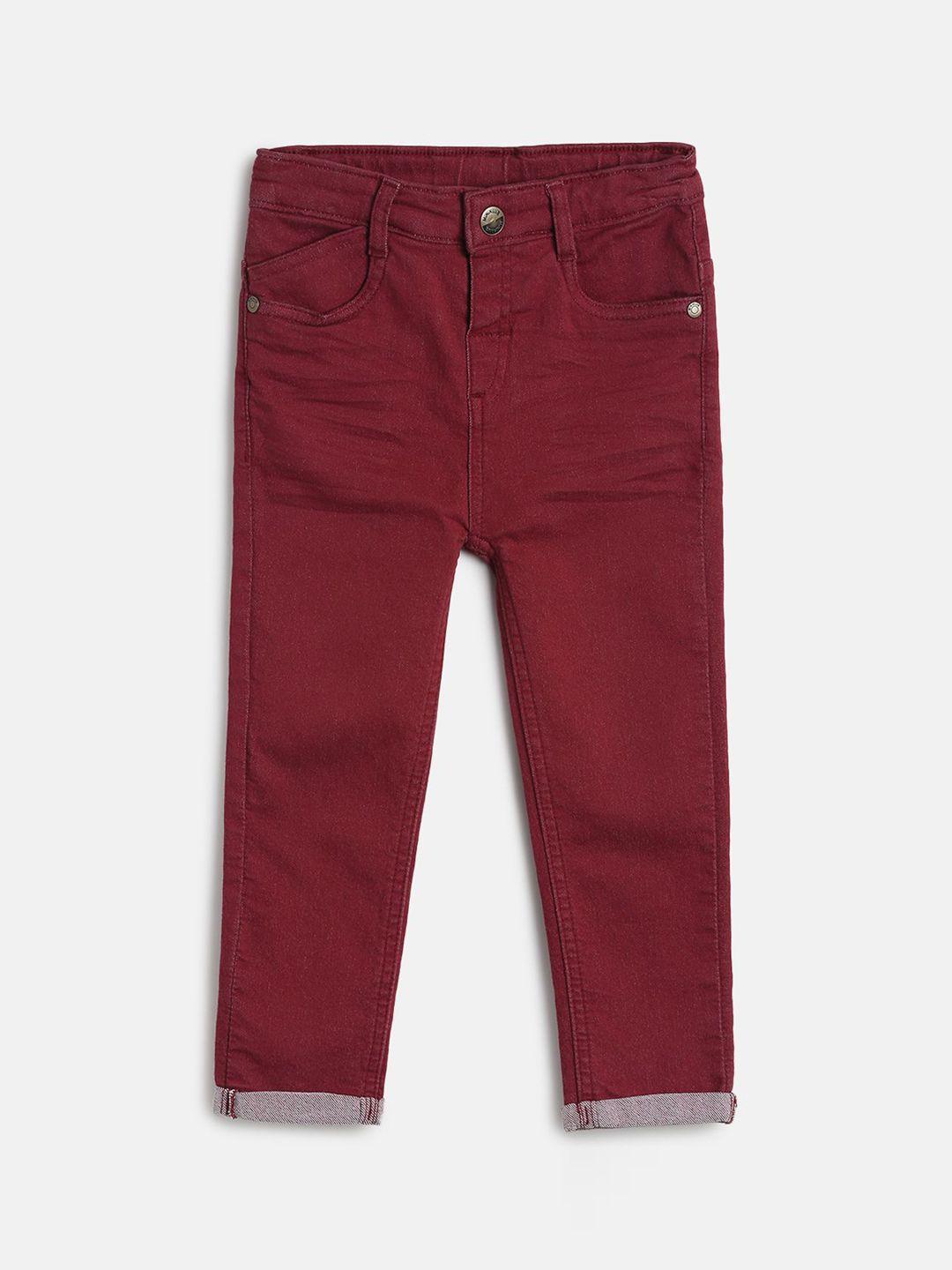 mini klub boys red denim jeans