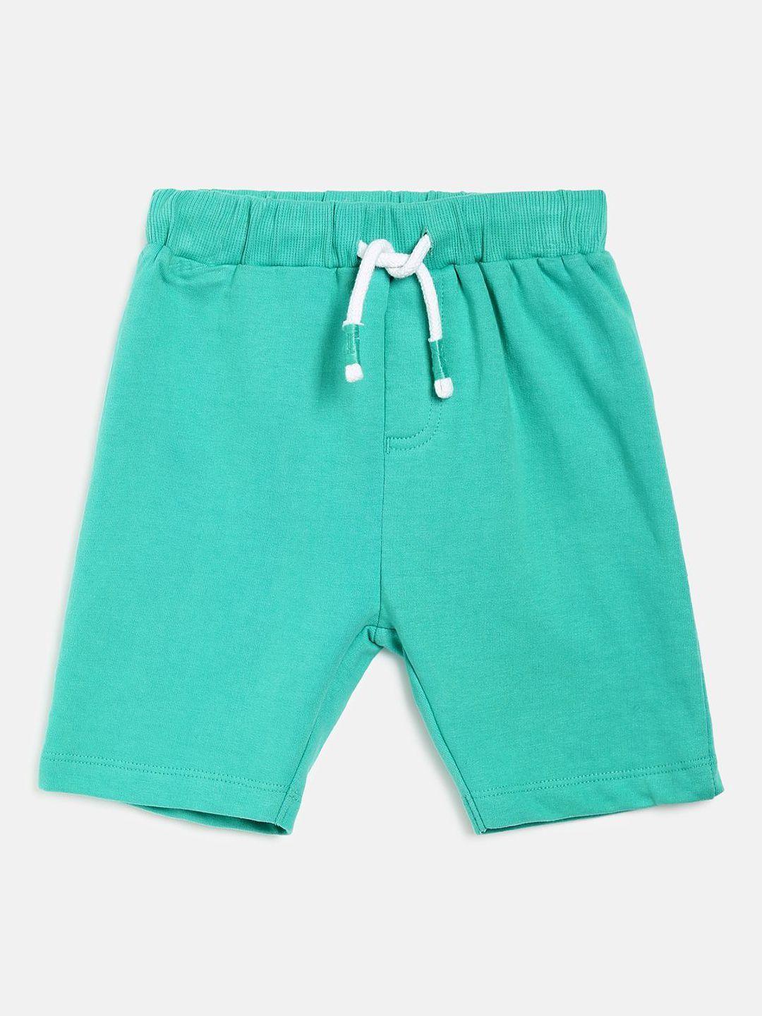 mini klub boys solid mid rise pure cotton regular shorts