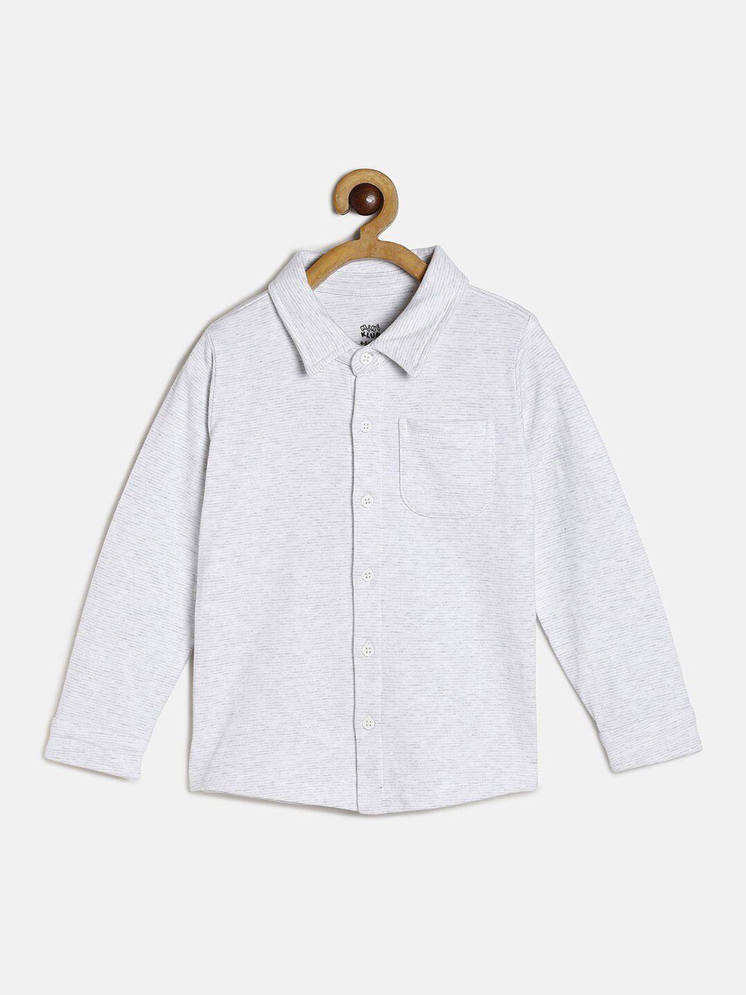 mini klub boys white cotton comfort casual shirt