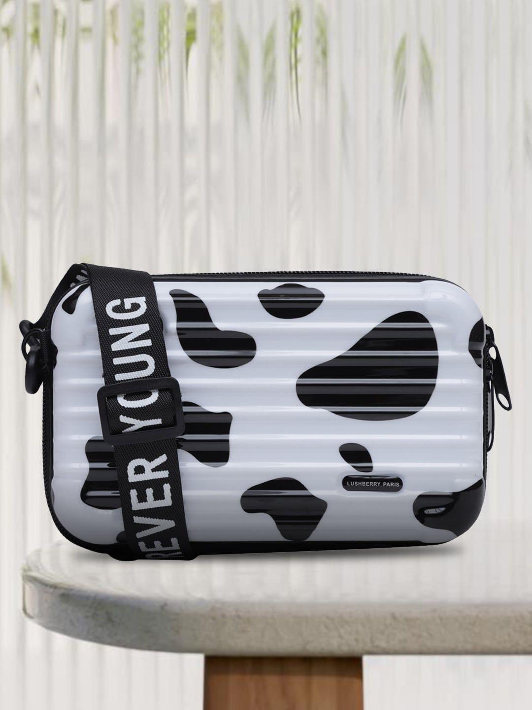 mini wesst animal printed structured sling bag