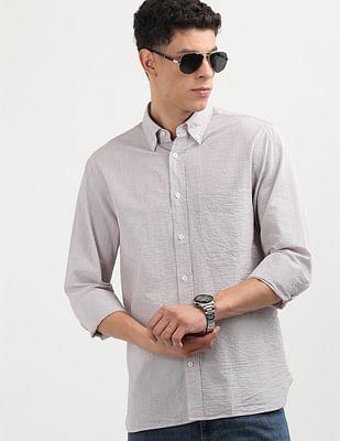 mini crinkle stripe shirt