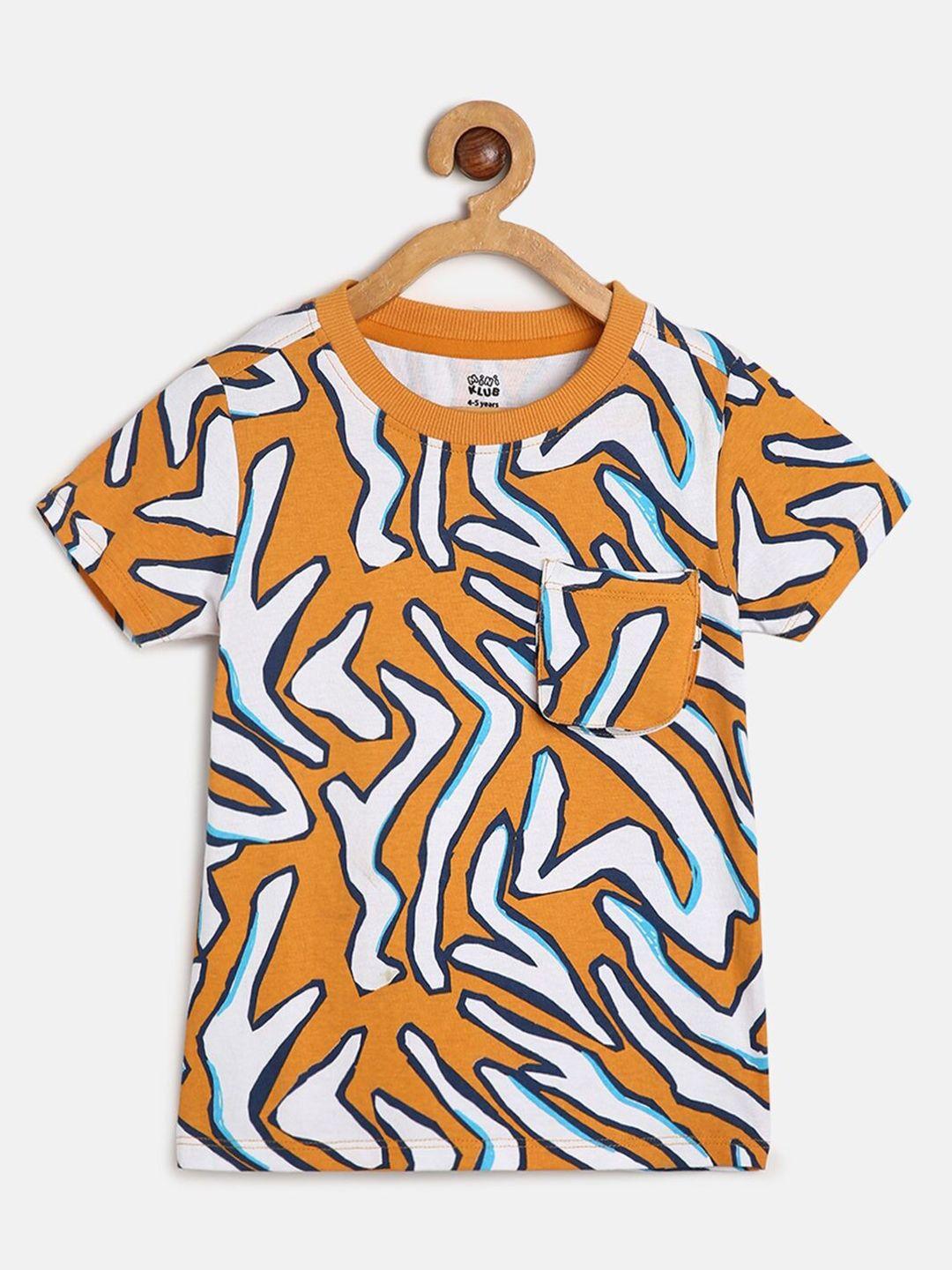 mini klub boys abstract printed cotton t-shirt