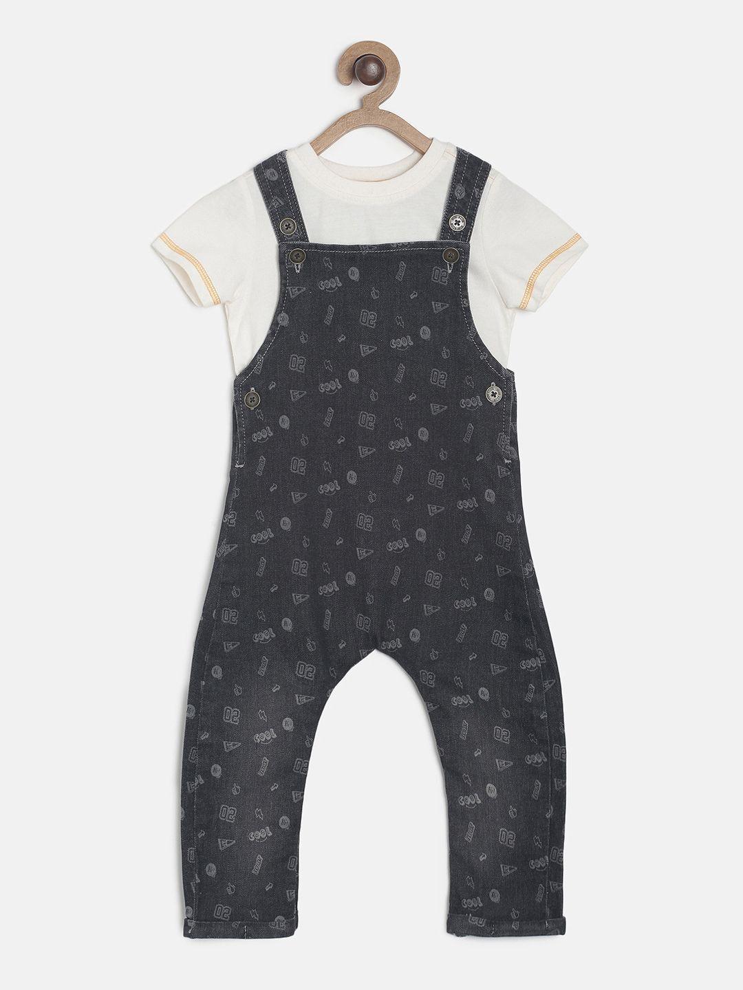 mini klub boys black & white co-ord set