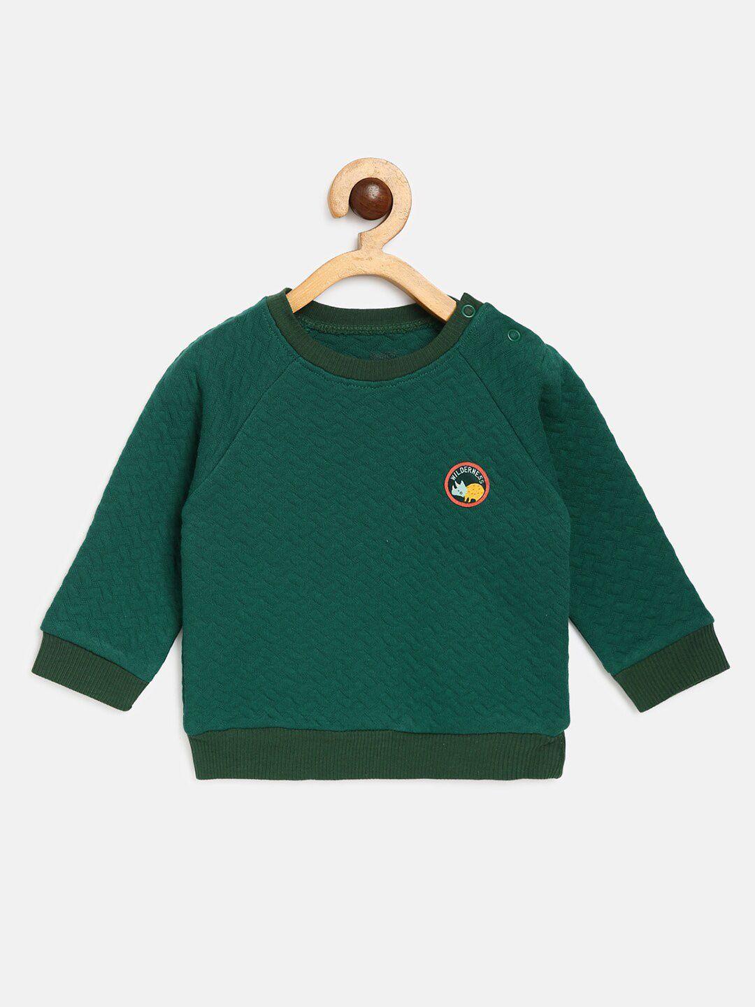 mini klub boys green solid sweatshirt