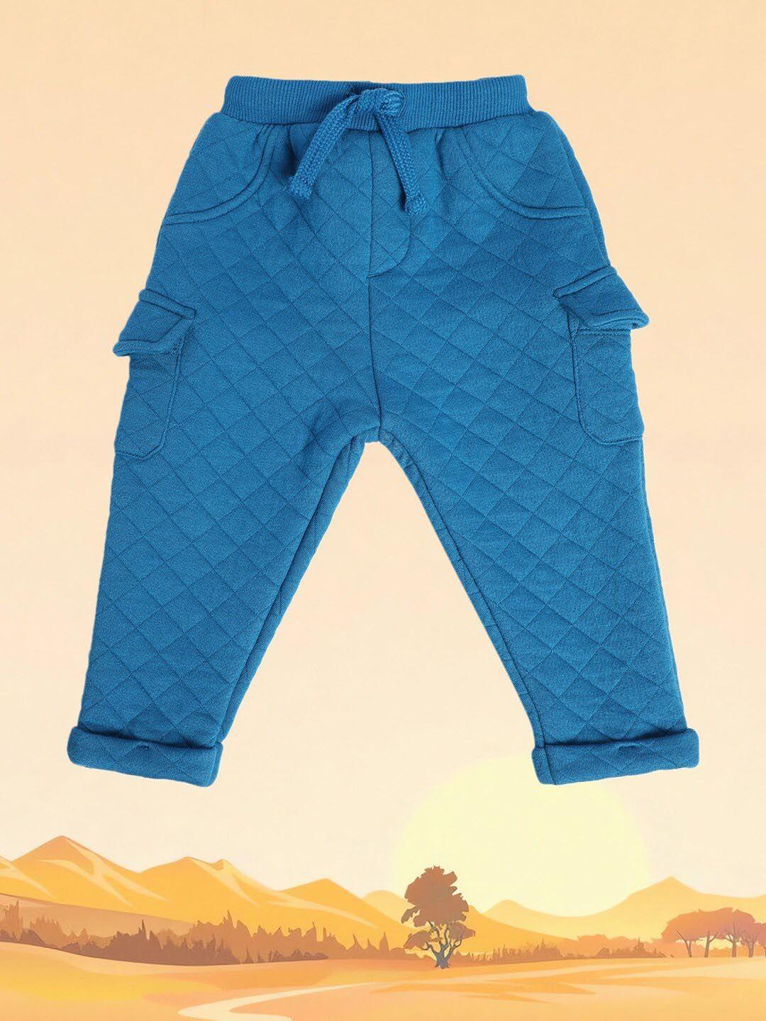 mini klub boys mid-rise easy wash pure cotton trousers