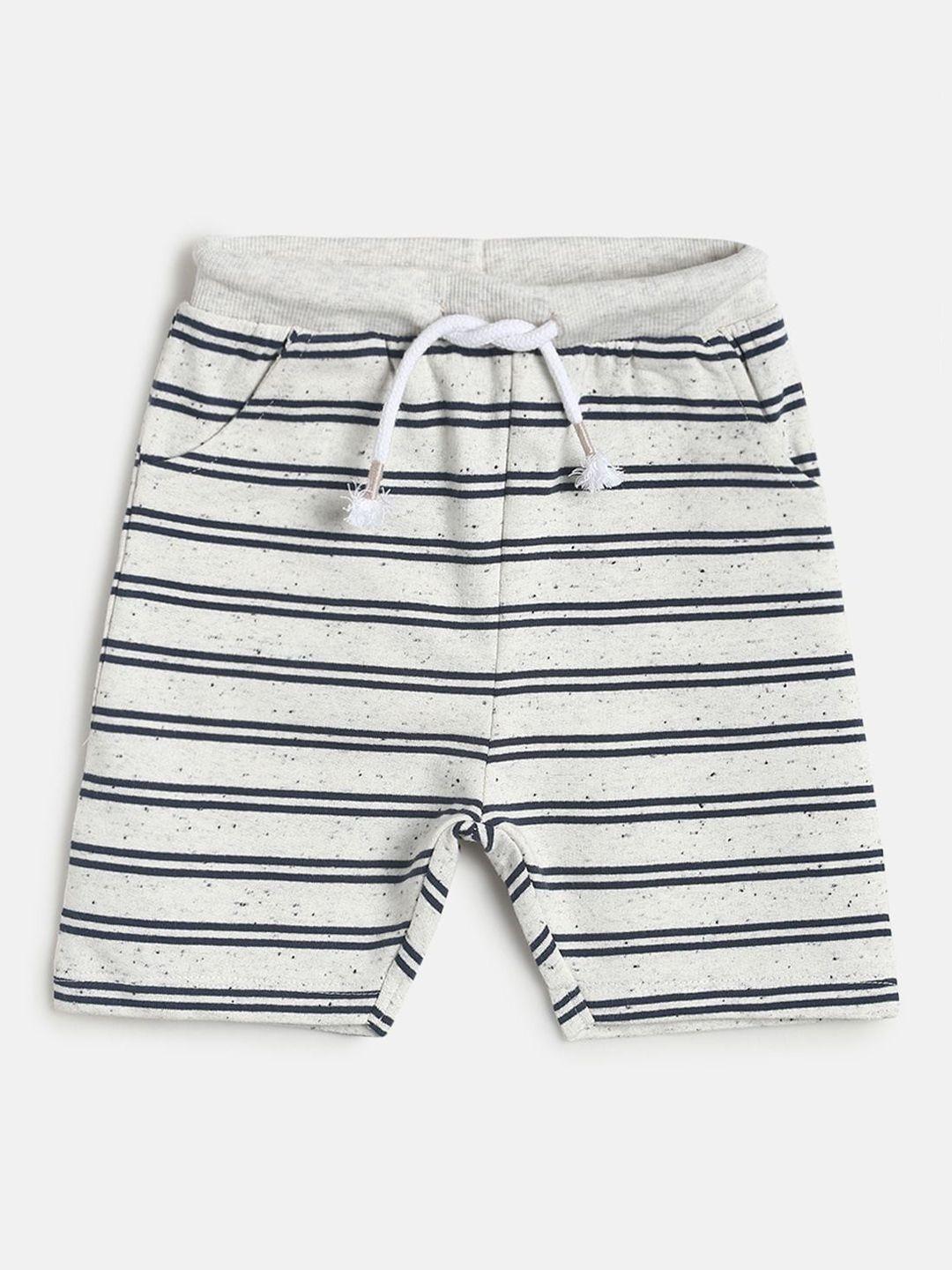 mini klub boys multicoloured striped pure cotton regular shorts