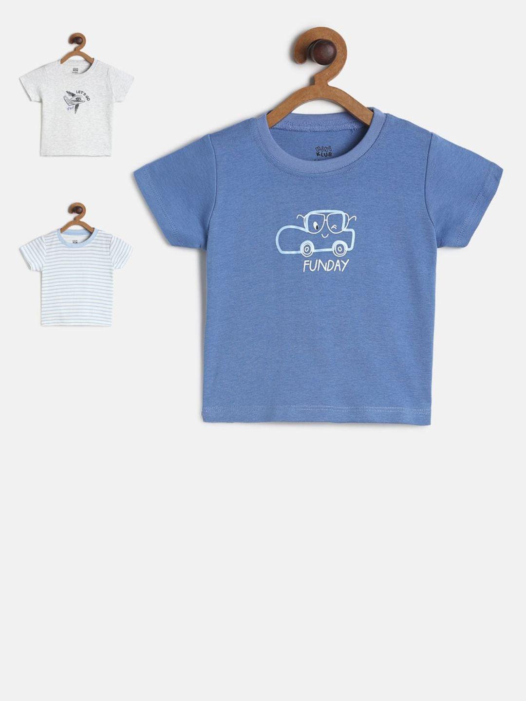 mini klub boys multicoloured typography 3 applique t-shirt
