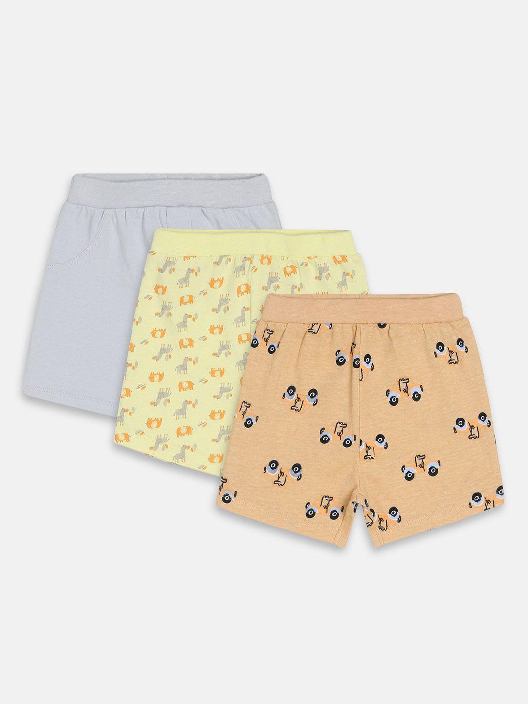 mini klub boys pack of 3 conversational printed shorts