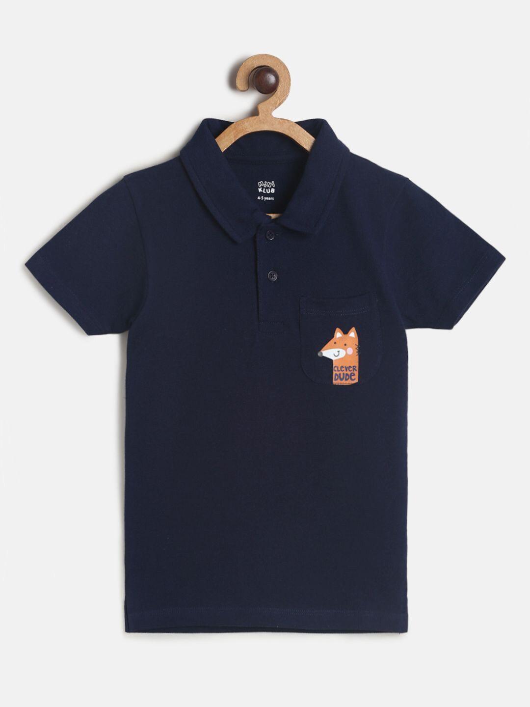 mini klub boys purple polo collar t-shirt