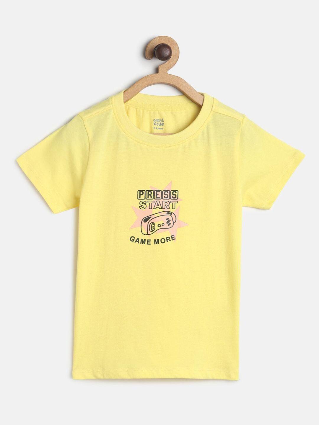 mini klub boys yellow raw edge t-shirt