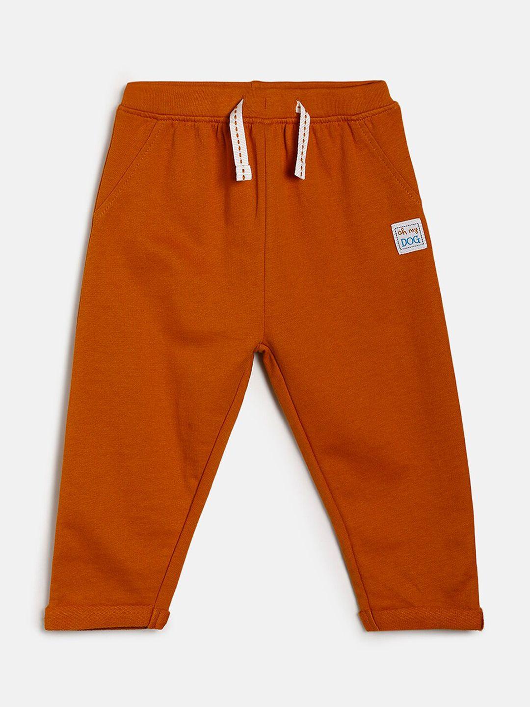 mini klub infant boys brown solid track pants