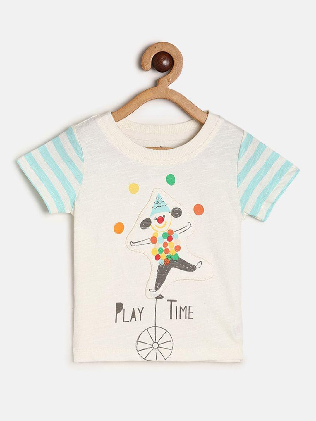 mini klub infants boys graphic printed pure cotton t-shirt