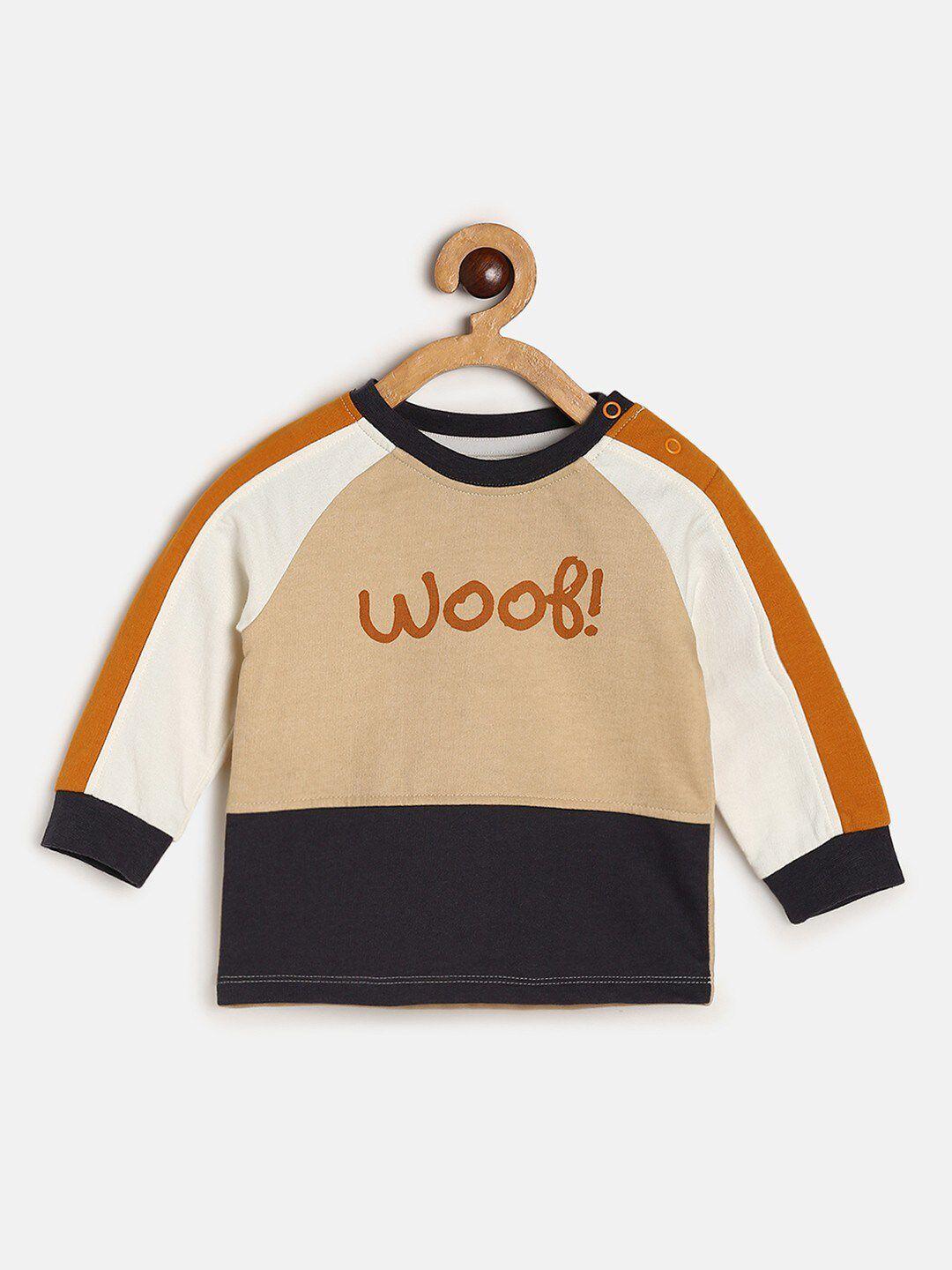 mini klub infants colourblocked raglan sleeves round neck sweatshirt