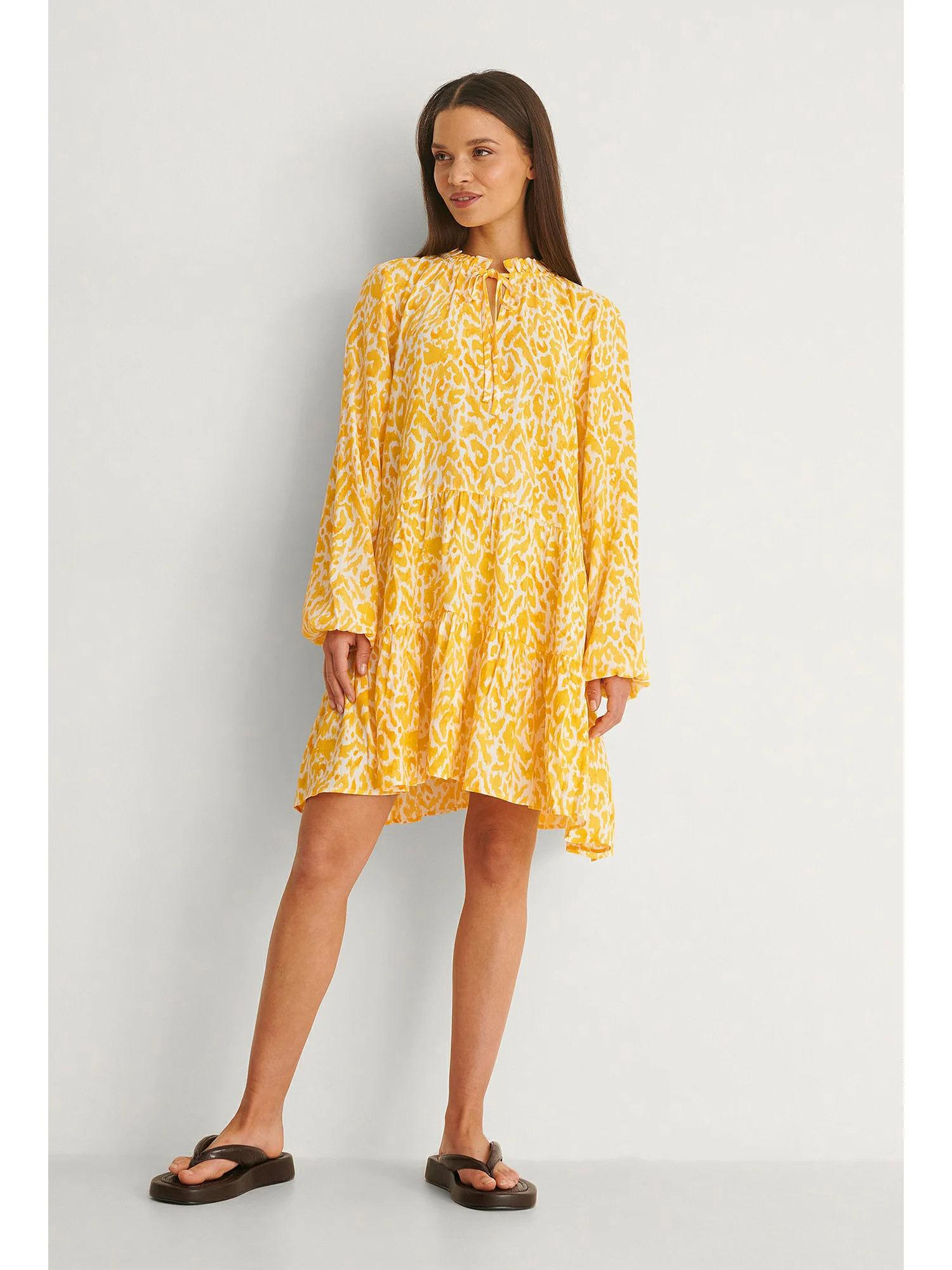 mini ls dress-yellow print