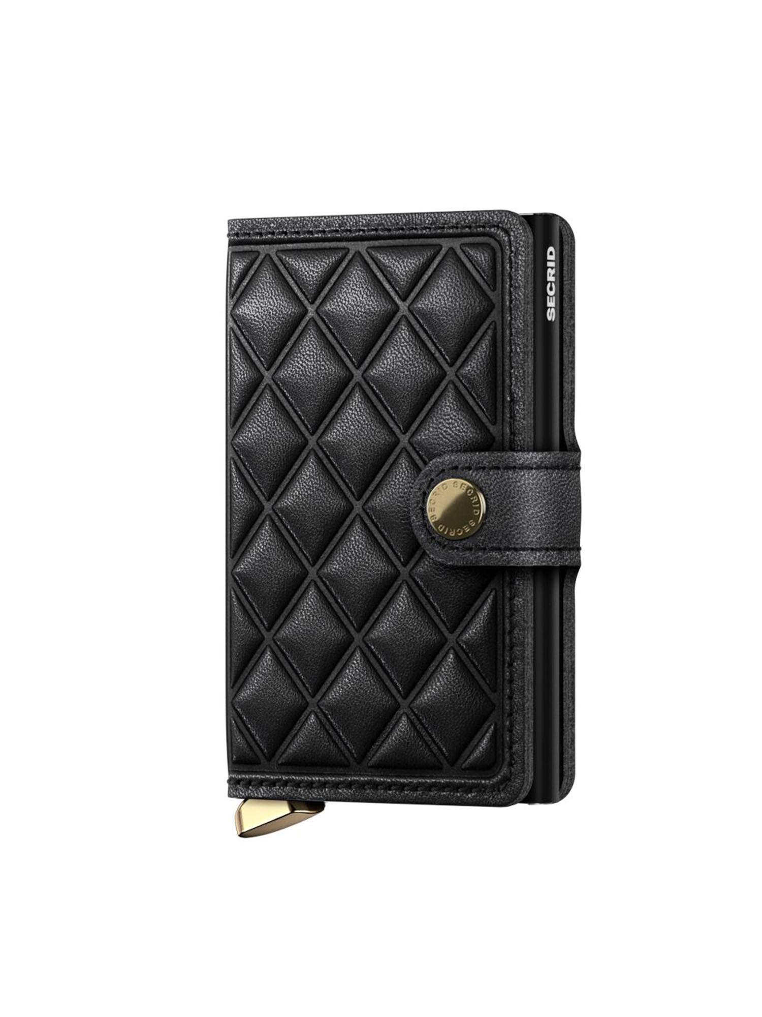 mini wallet embossed diamond med-black