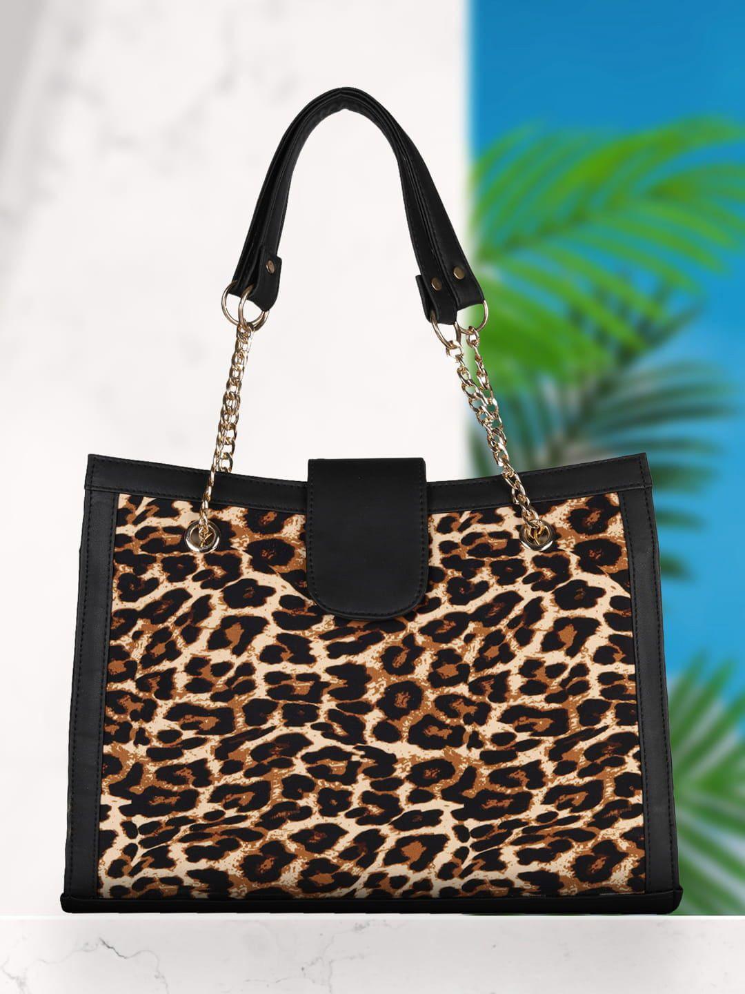 mini wesst animal printed structured tote bag