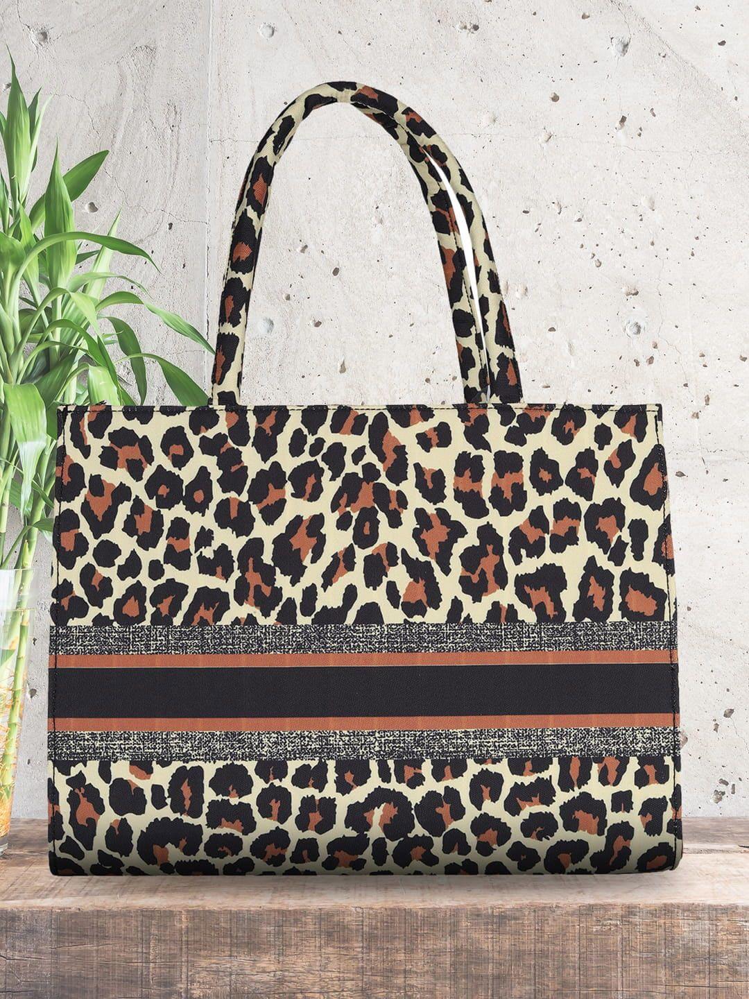 mini wesst animal printed structured tote bag