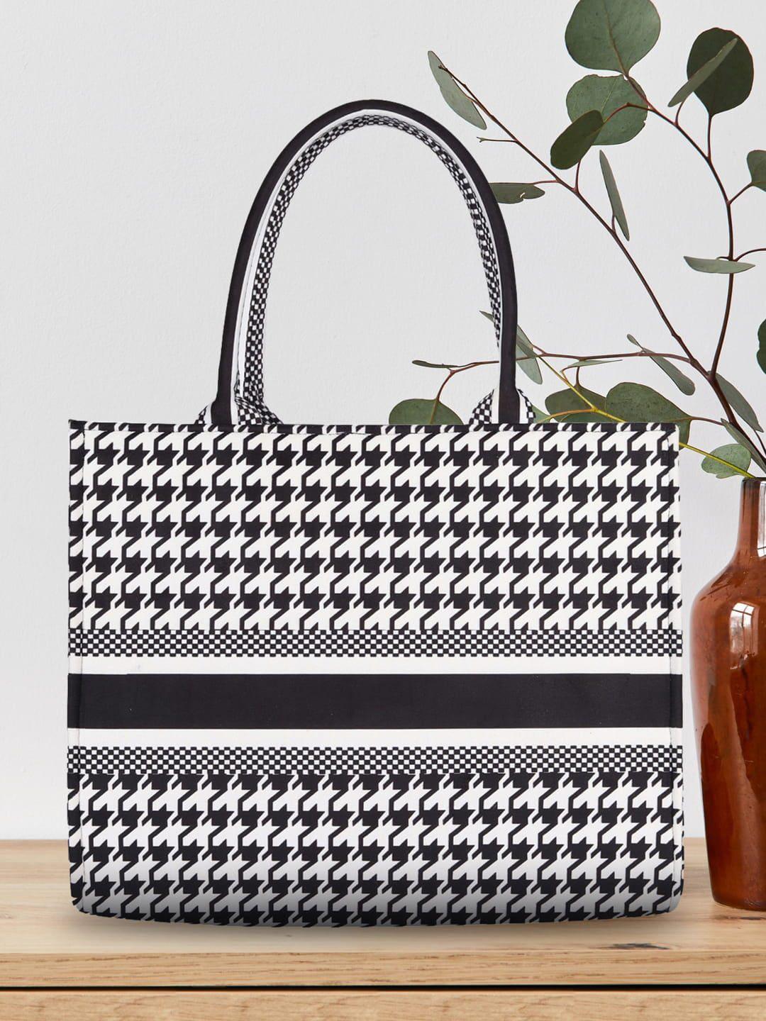 mini wesst geometric printed suede shopper tote bag