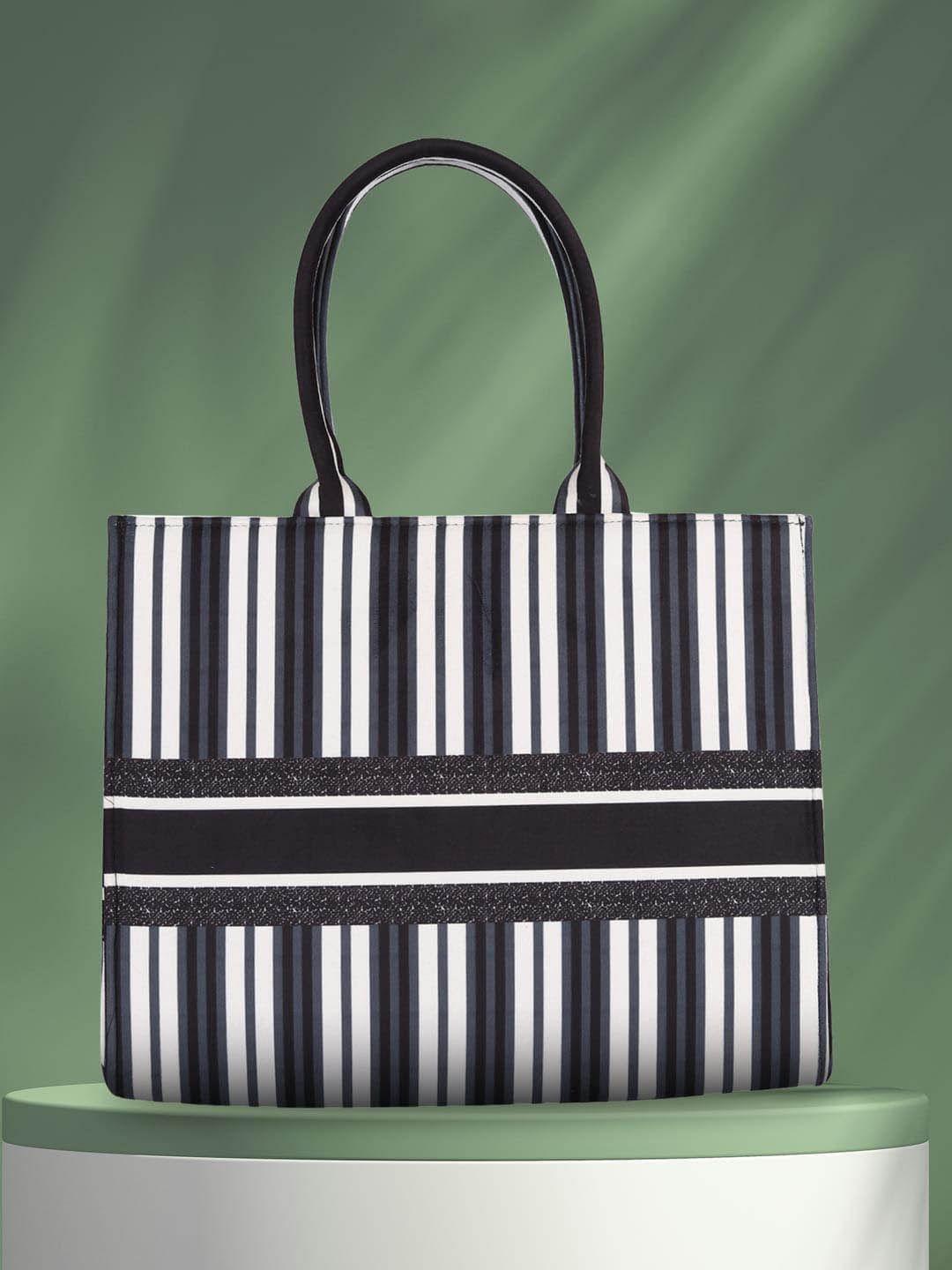 mini wesst striped structured handheld bag