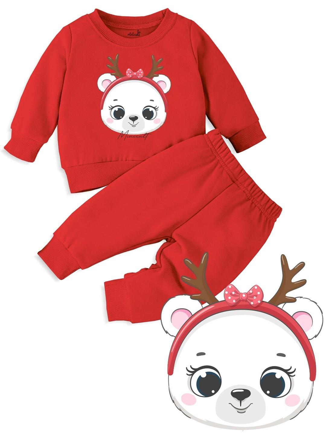 minicult kids printed long sleeves t-shirt with pyjamas