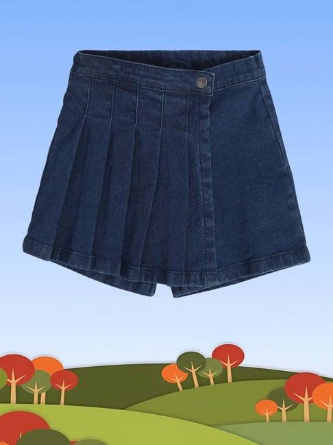 miniklub kids blue regular fit skirt