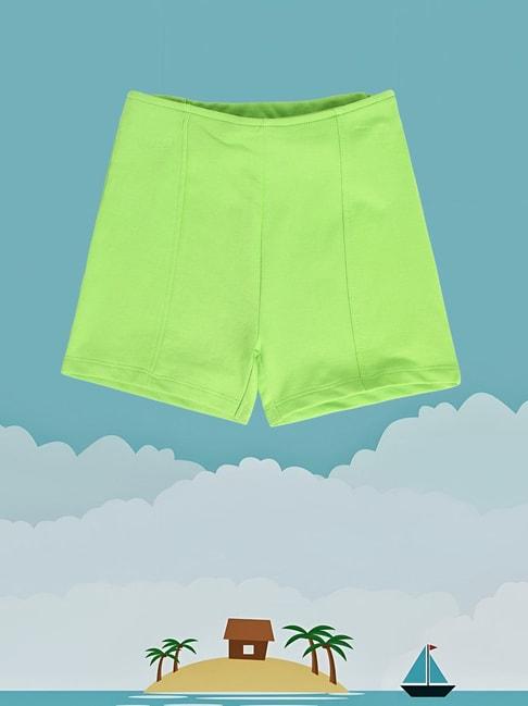 miniklub kids green solid shorts