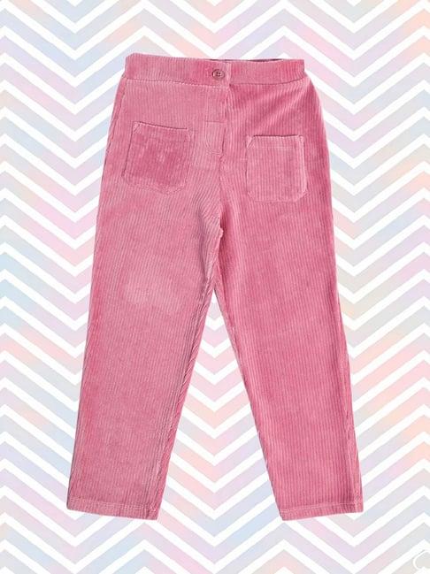 miniklub kids pink textured pants