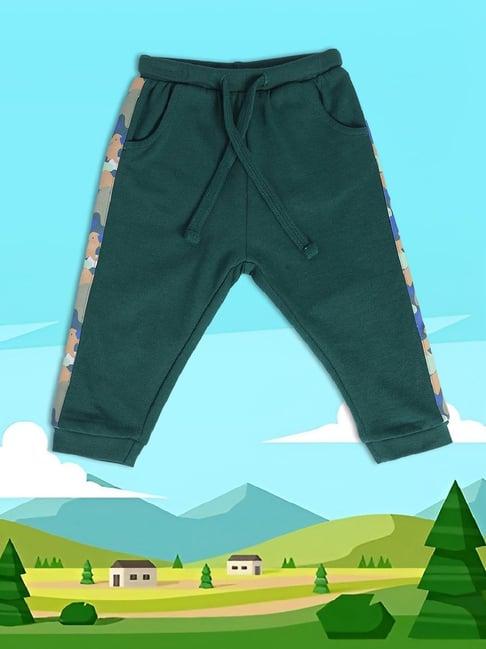 miniklub kids green solid joggers