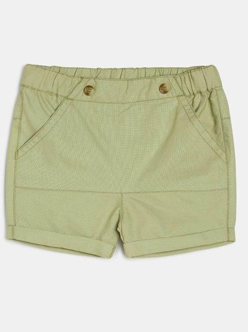 miniklub kids green solid shorts