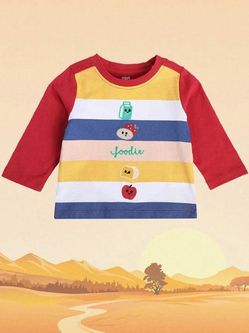 miniklub kids multicolor embroidered full sleeves t-shirt